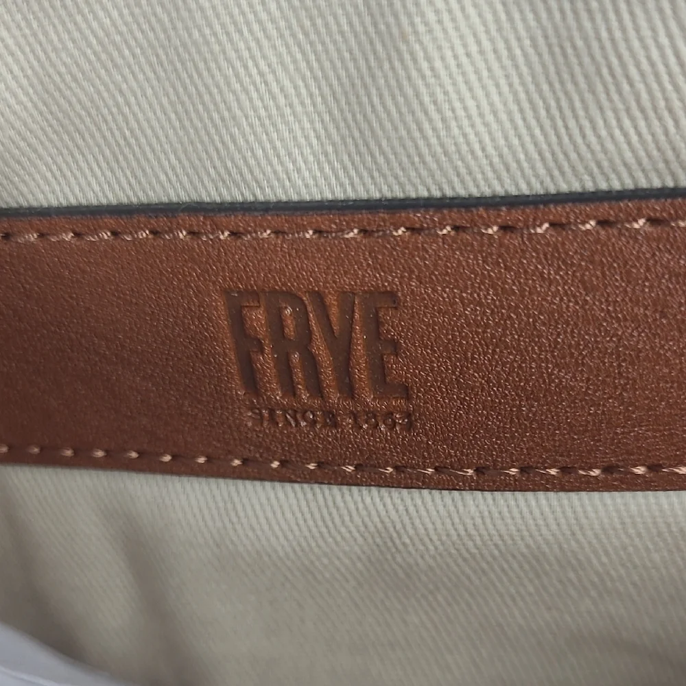 FRYE NEW Cognac Brown Leather Wallet PAIGE Wristlet With Tassle And Strap NWT